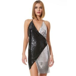 Alice & Olivia Ally Wrap Mini Dress